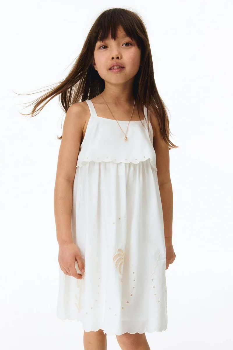 H&M Embroidered strappy dress