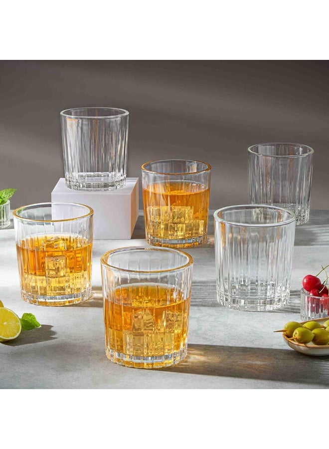 BOROSIL Charm Whiskey Glass Tumbler | 6 Pc Set (300 Ml Each) | Made In India - Image 1