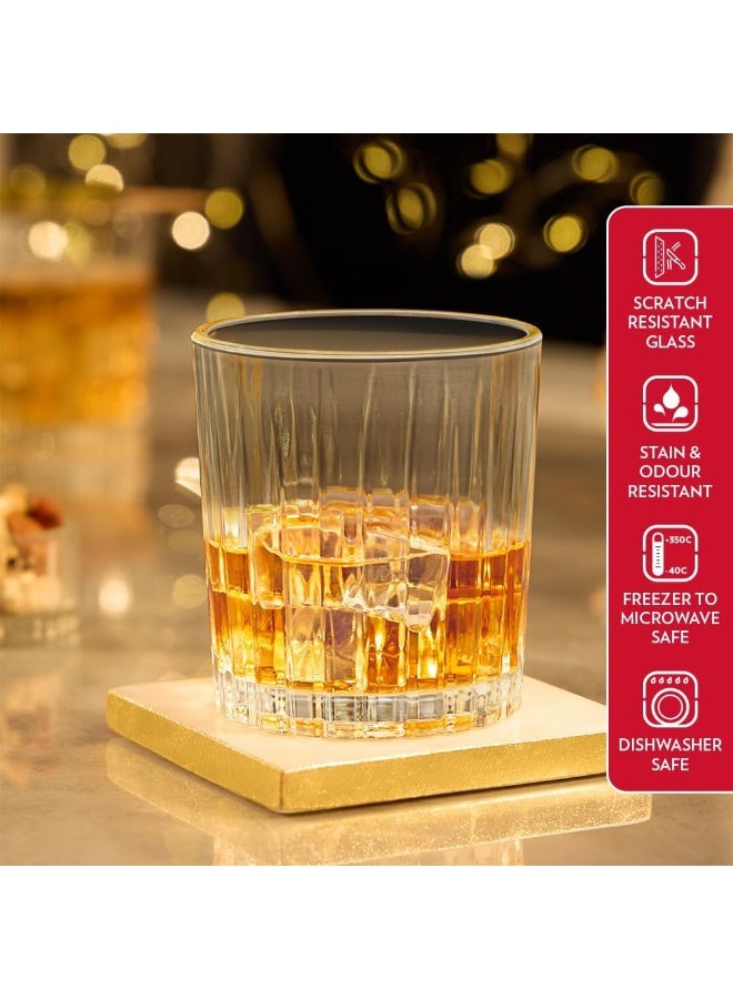 BOROSIL Charm Whiskey Glass Tumbler | 6 Pc Set (300 Ml Each) | Made In India - Image 4
