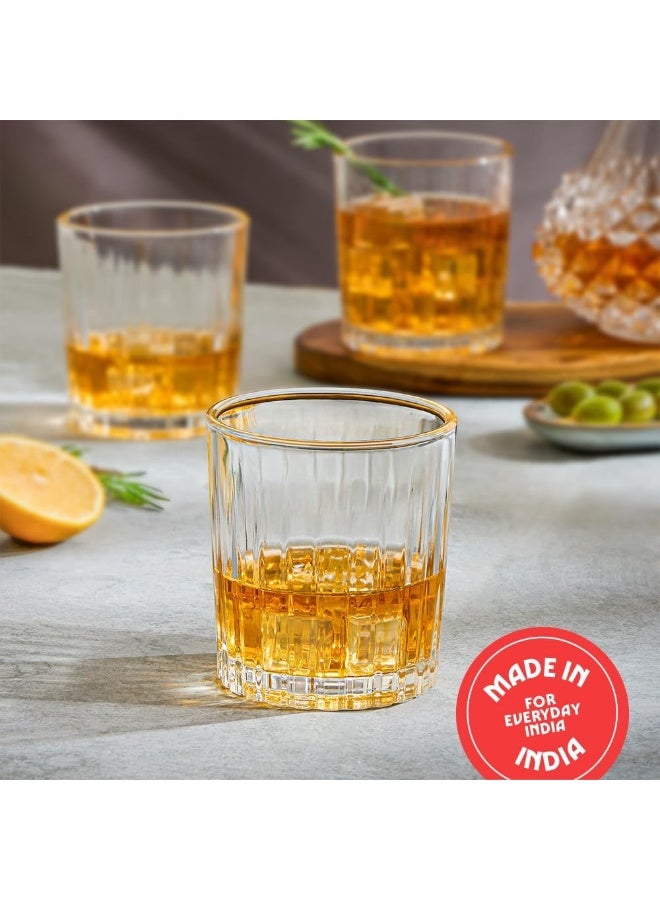 BOROSIL Charm Whiskey Glass Tumbler | 6 Pc Set (300 Ml Each) | Made In India - Image 5