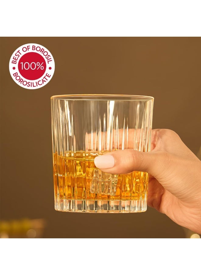 BOROSIL Charm Whiskey Glass Tumbler | 6 Pc Set (300 Ml Each) | Made In India - Image 3