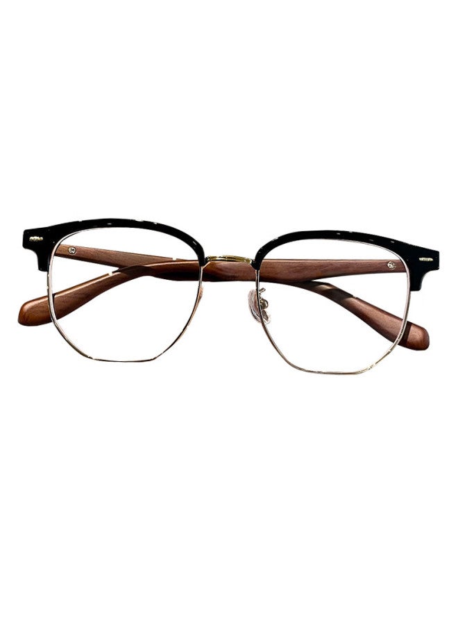 Boshide Blue Light Blocking Gl Radiation Protection Gl Plain Female Myopia Gl Men Black Gold 300 Degrees - Image 2