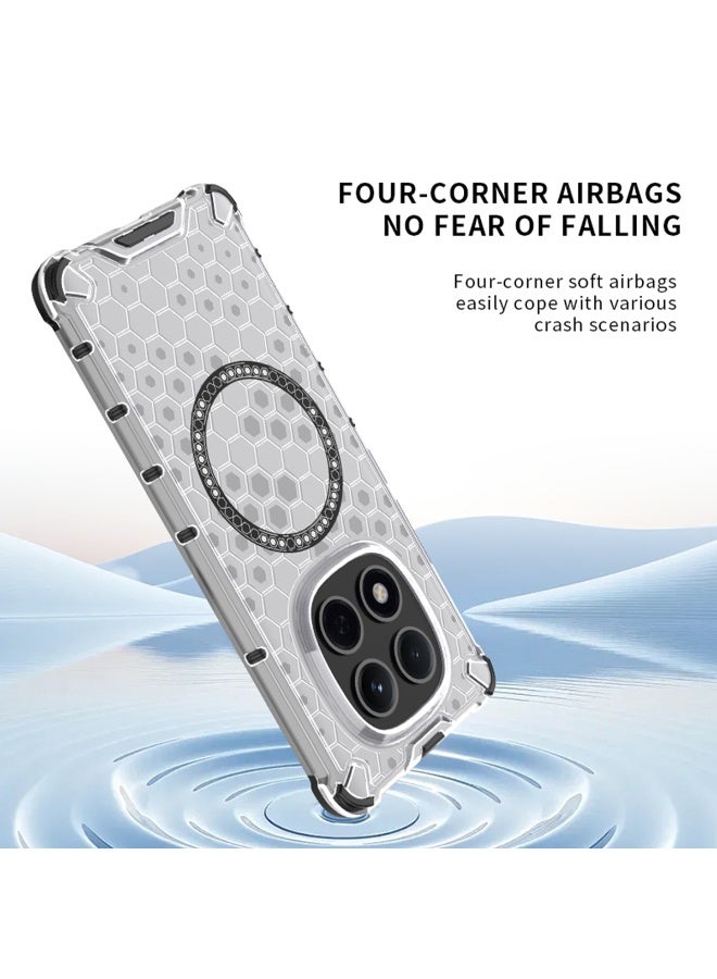 TEXEEM Honeycomb Transparent Case for Redmi Note 14 Pro+, Shockproof Anti-Yellow Drop Protection Cover - Image 3