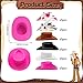 PPXMEEUDC 30PCS Plastic Mini Western Cowboy Cowgirl Hat Cute Miniature Hat for Party Accessories Toy Doll Dress Up Play House Games - Image 4