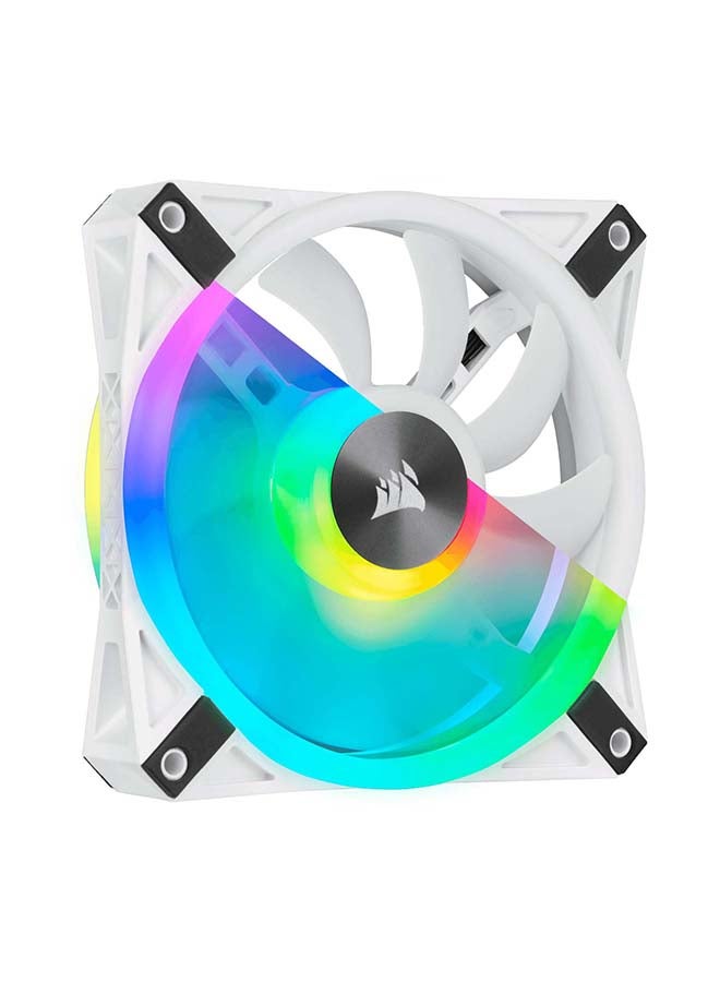 CORSAIR iCUE QL120 RGB 120mm PWM Case Fan Triple Fan Kit, 34 Individually Addressable RGB LEDs per Fan, 1500 RPM, 41.8 CFM Airflow, 1.55 mm-H2O Static Pressure, 26 dBA Noise Level, Includes Lighting Node CORE for iCUE Software Control, White | CO-9050104-WW - Image 5