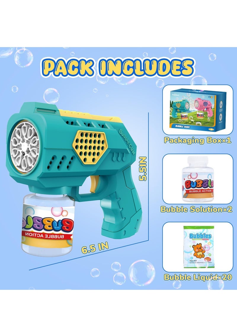 Eaglestone Bubble Guns for Toddlers 2 Packs, LED Light Automatic Bubble Machine Gun for Kids 4-8, Bubble Toys with Bubble Solution,Concentrate, Bubble Blaster Party Favor, Summer Outdoor Toys Gift - Image 2