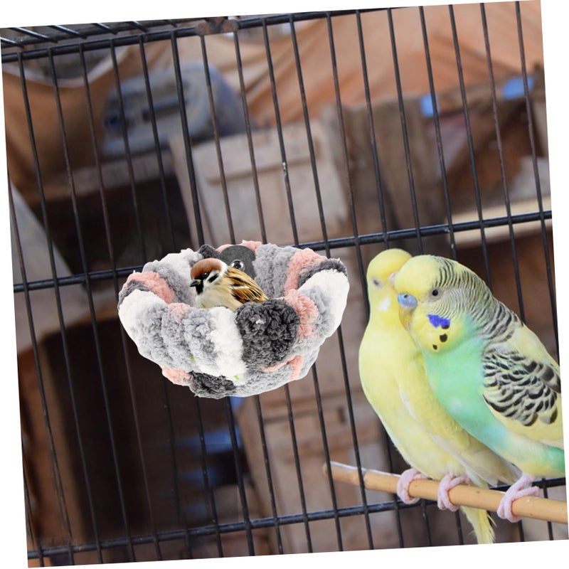 Soft Plush Hammock Sleeping Bed For Parrots Cage Cozy Snuggle Hut Tent Green - Image 5