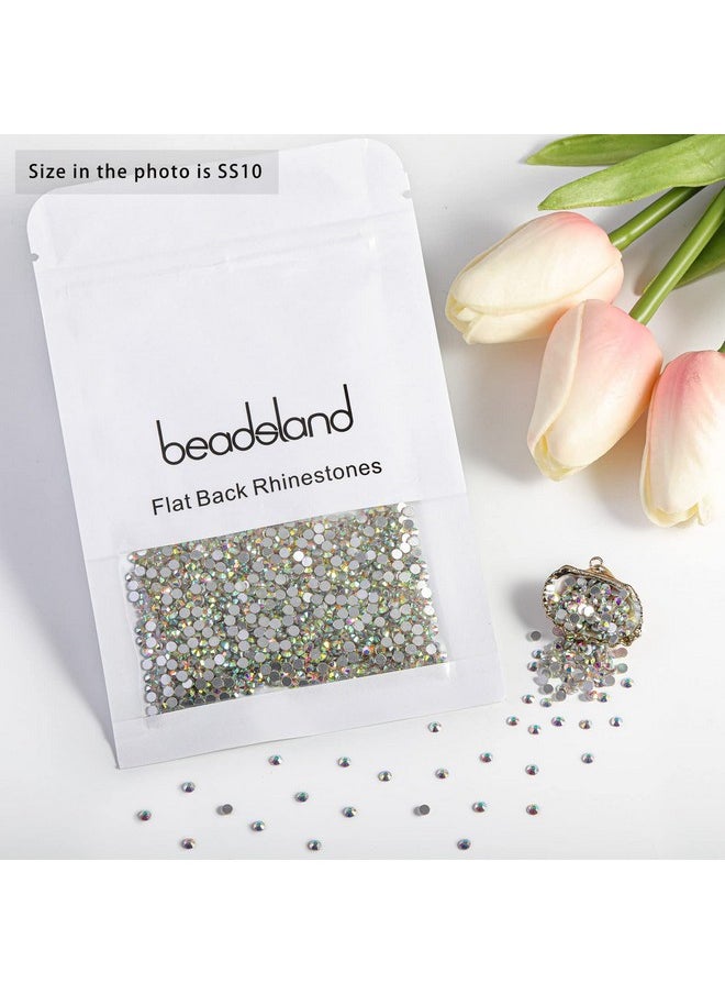 BEADSLAND 1440Pcs Flat Back Crystal Rhinestones Round Gems For Nail Art And Craft Glue Fix, Crystalab (Ss10(2.72.8Mm))  - Image 4