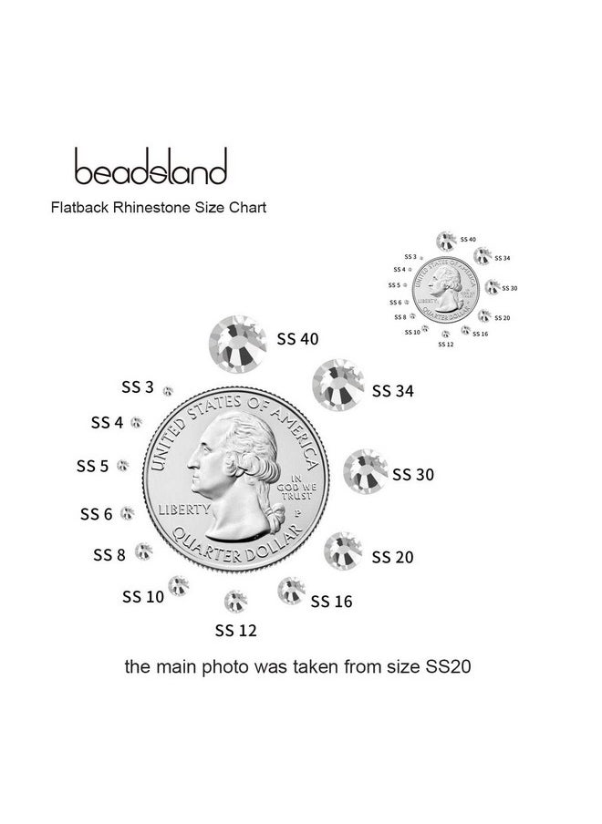 BEADSLAND 1440Pcs Flat Back Crystal Rhinestones Round Gems For Nail Art And Craft Glue Fix, Crystalab (Ss10(2.72.8Mm))  - Image 3