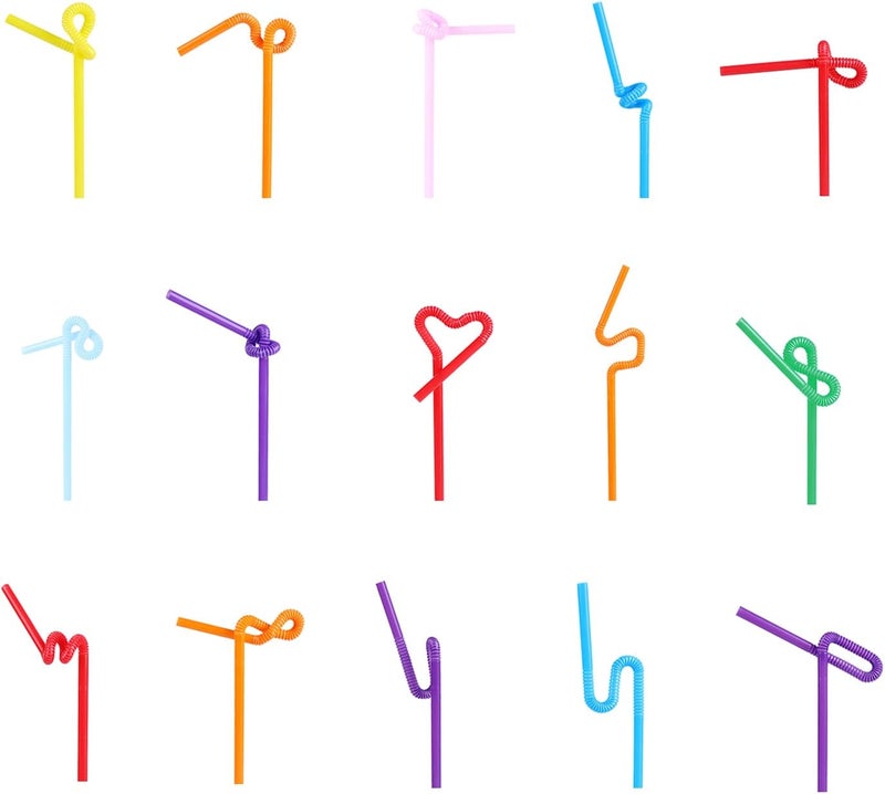KTOJOY 300 Pcs Flexible Colorful Disposable Plastic Bendable Drinking Bendable Straws 104 Long and 023 Diameter - Image 4