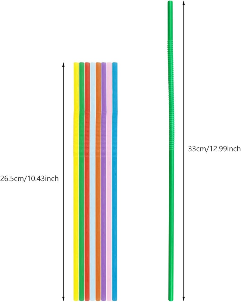 KTOJOY 300 Pcs Flexible Colorful Disposable Plastic Bendable Drinking Bendable Straws 104 Long and 023 Diameter - Image 3