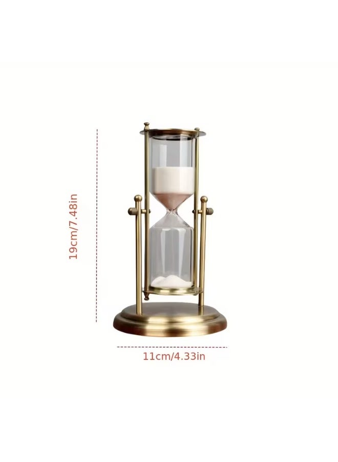 erorex Home Creative Rotating Crown Hourglass Timer – Modern Ornament for Living Room & Office, Desktop Flowing Sand Decoration Gift (Approx. 15 Minutes, White Sand) - Image 5