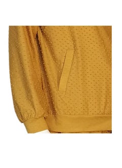 Sana'a Kayum Trendy Mustard yellow Turtle neck jacket and Track set to fit your perfect comfort wardrobe by Sanaa Kayum  - Image 4