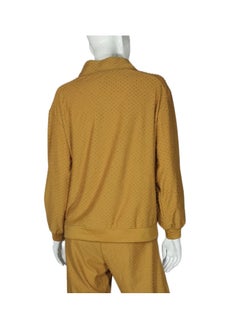 Sana'a Kayum Trendy Mustard yellow Turtle neck jacket and Track set to fit your perfect comfort wardrobe by Sanaa Kayum  - Image 3