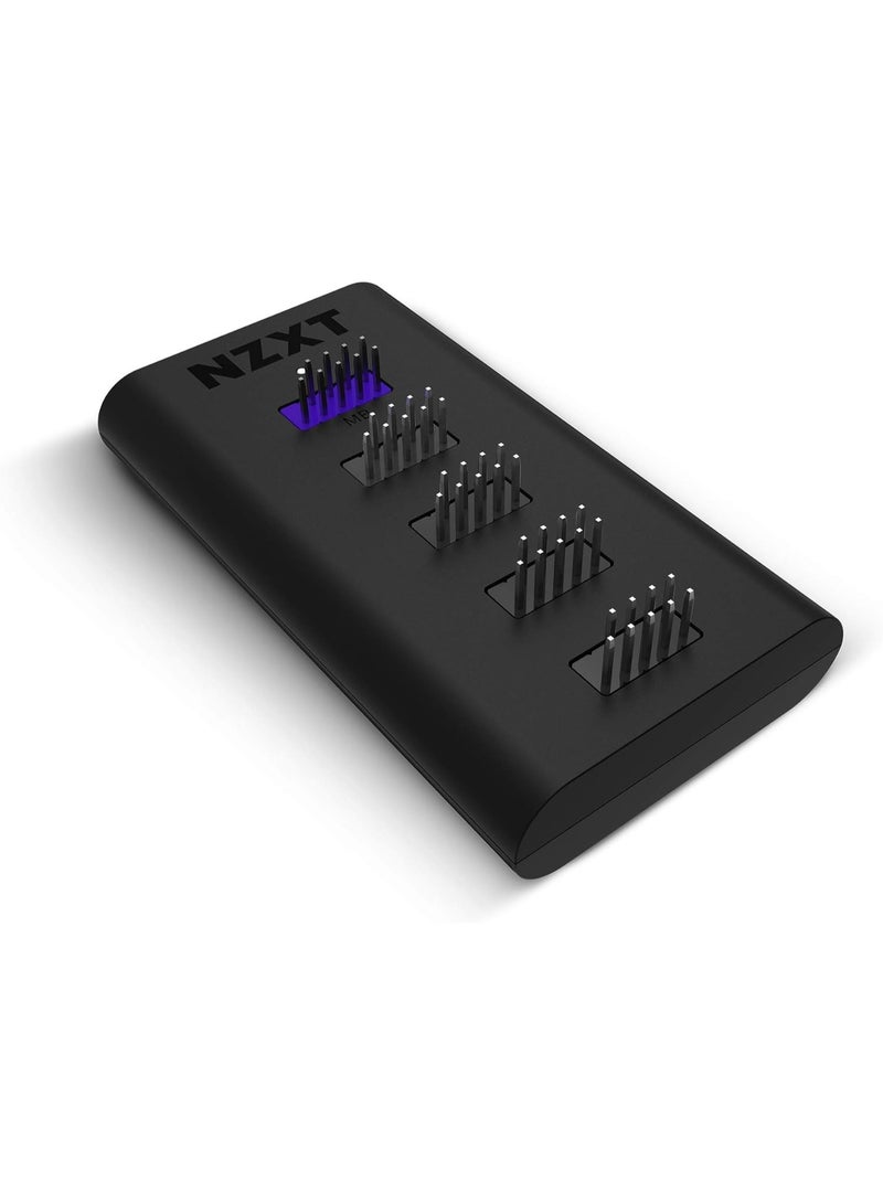 NZXT Internal USB Hub 3 usb header splitter- AC-IUSBH-M3-4 Internal USB 2.0 Ports - 3M Dual Lock Tapes - Magnetic Body - Plug and Play - Image 2
