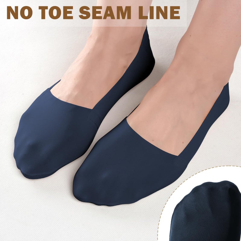Sofier No Show Socks Womens, Non Slip Low Cut 6 Pairs Thin Silky Dress Footies Liner Invisible Socks Flats Loafers Sneakers - Image 5