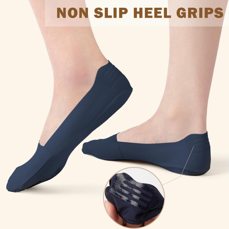 Sofier No Show Socks Womens, Non Slip Low Cut 6 Pairs Thin Silky Dress Footies Liner Invisible Socks Flats Loafers Sneakers - Image 3