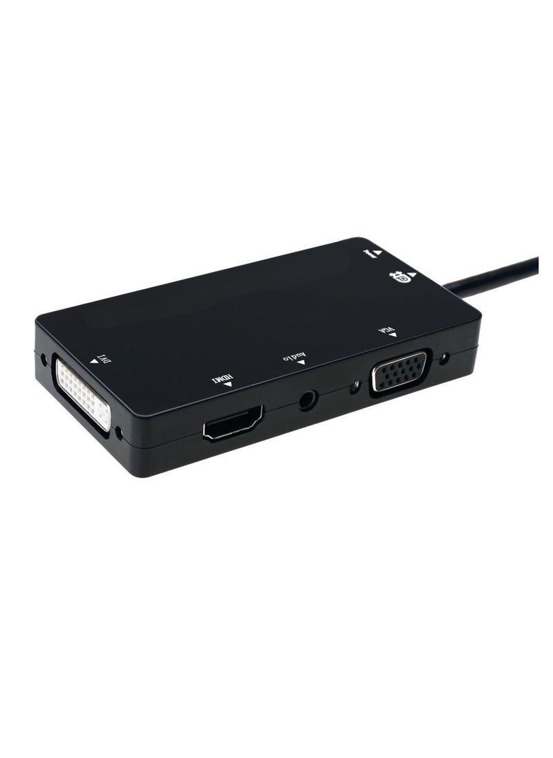 ماركة غير محددة محول كيبل 4 في 1 من منفذ عرض إلى HDMI وDVI وVGA مع مخرج صوت وميكرو USB – يدعم تشغيل 3 شاشات معًا  - Image 2