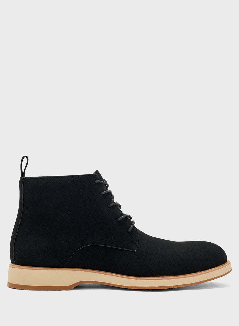 Robert Wood Smart Suede Lace Up Boots  - Image 1