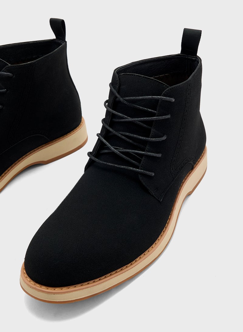 Robert Wood Smart Suede Lace Up Boots  - Image 4