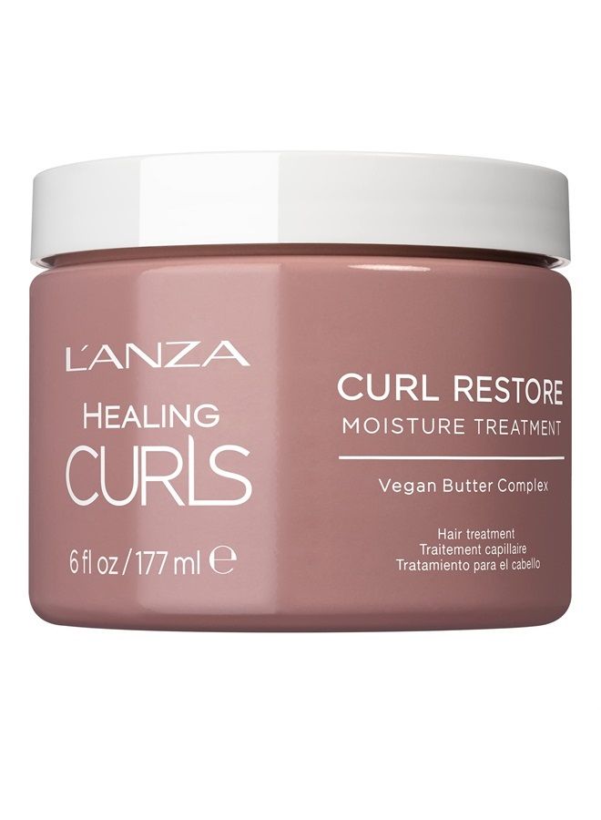 L'anza Healing Curls Curl Restore Moisture Treatment - Intensely Moisturizing Leave-In Curl Defining Cream for Taming Frizz and Protection from Heat with Sulphate Free, Paraben Free Formula (6 Fl Oz) - Image 1