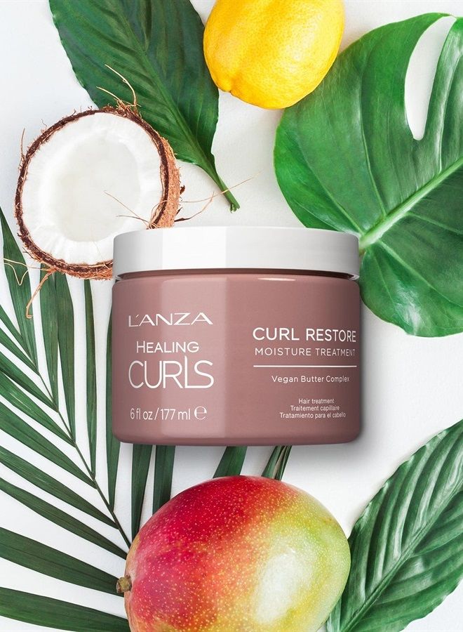 L'anza Healing Curls Curl Restore Moisture Treatment - Intensely Moisturizing Leave-In Curl Defining Cream for Taming Frizz and Protection from Heat with Sulphate Free, Paraben Free Formula (6 Fl Oz) - Image 4