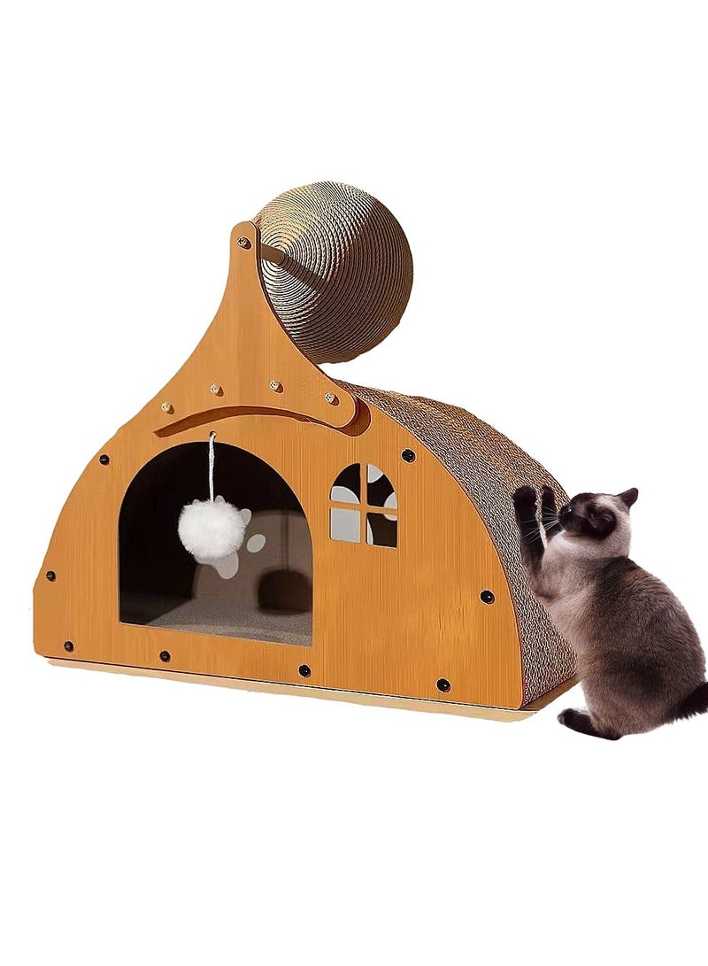 Kidle Cat Scratching Board Wear-Resistant and Non-shedding Cat Corrugated Paper Vertical Cat Claw Board Cat Toy - Image 1