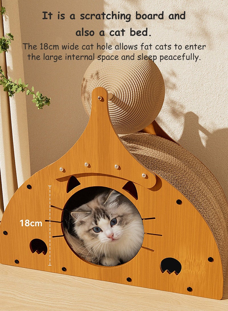 Kidle Cat Scratching Board Wear-Resistant and Non-shedding Cat Corrugated Paper Vertical Cat Claw Board Cat Toy - Image 2