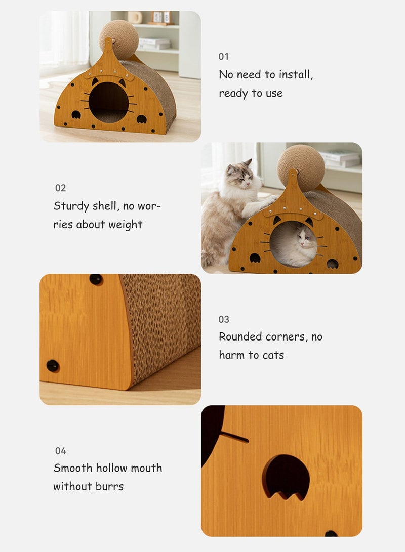 Kidle Cat Scratching Board Wear-Resistant and Non-shedding Cat Corrugated Paper Vertical Cat Claw Board Cat Toy - Image 3