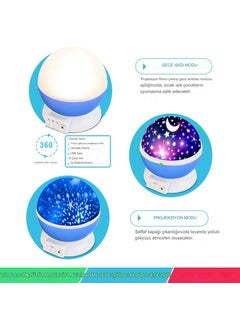 Qasul Children's Baby and Kids Room Night Table Lamp Light Globe Projector Reflective Colorful Starry Globe  - Image 2