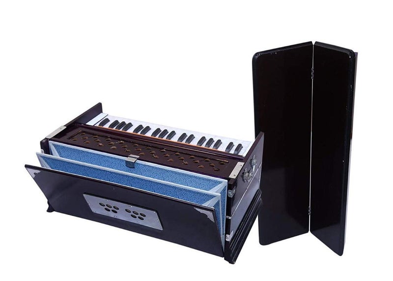 Musical 7 Stopper, 3 1/4 Octaves, 39 Keys, Double Fold Bellow, Mahogany Color Harmonium HHDB01