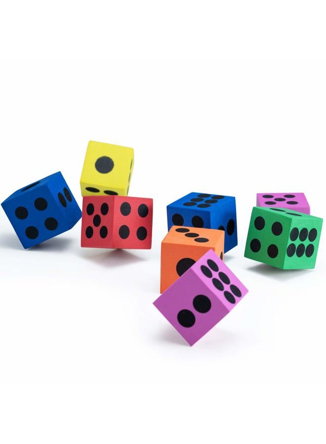 Bedwina Foam Dice Set - Bulk Pack of 36, 1.5 Inch Large Assorted Colorful Foam Dice Cubes with Number Dots, Use for Kids, Classrooms, Math Games, Building Toys, Party Supplies by Bedwina - Image 5