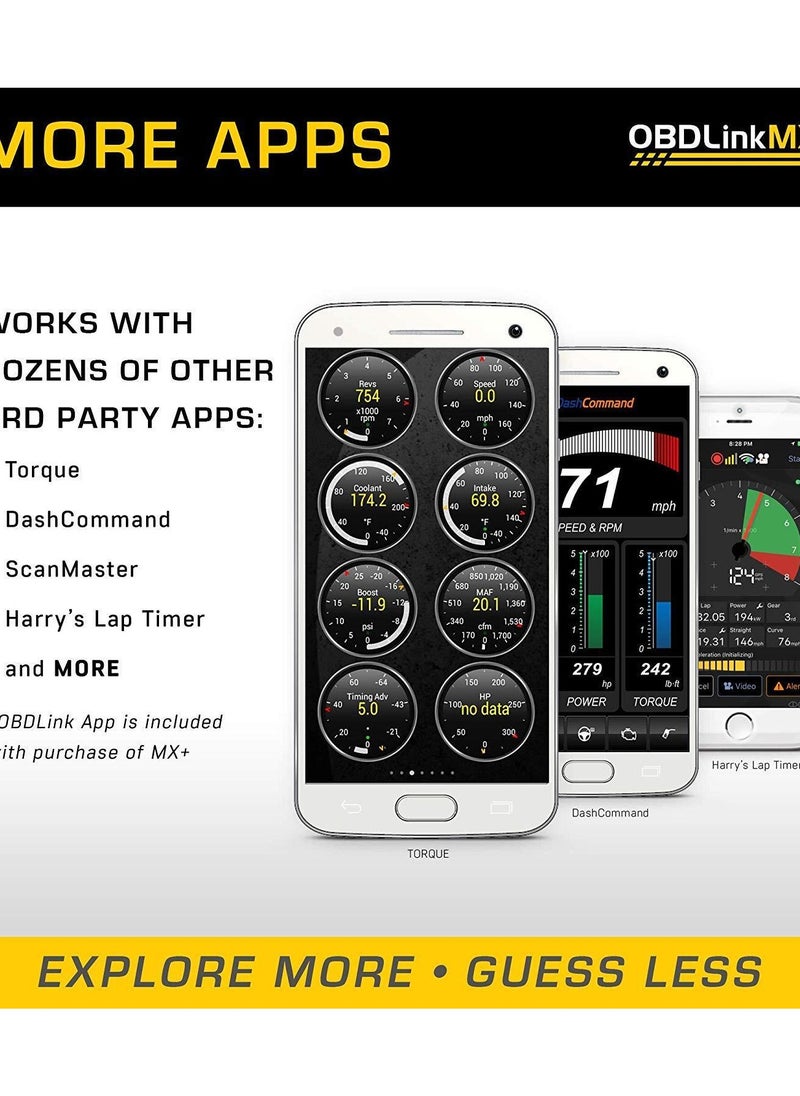 OBDLink - Obdlink  Mx Plus OBD2 Bluetooth Scanner for iPhone, Android, and Windows - Image 1