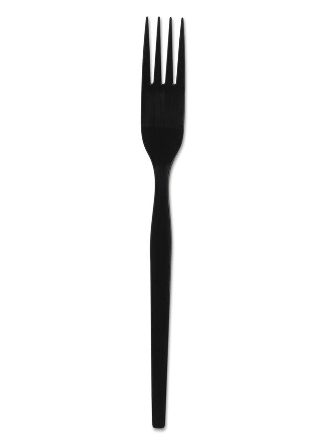 Dixie Sspfh51 Smartstock Plastic Cutlery Refill, Forks, 6-Inch, Black, 40/Pack, 24 Packs/Ct