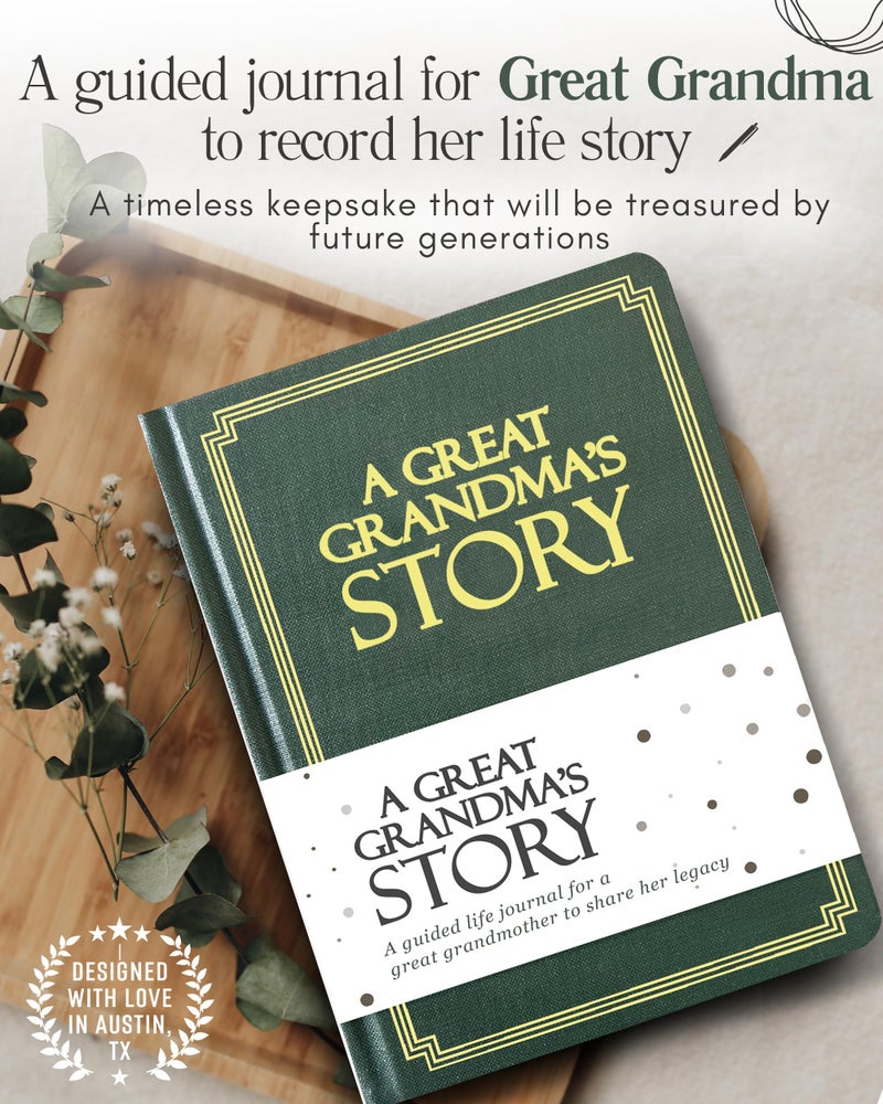 Coco & Lan Great Grandma's Life Story Journal (Hardcover): A Meaningful Keepsake for Great Grandma to Share Her Journey & Memories, Book Includes 250+ Prompts, Great Gifts for Mother's Day, Birthday & Christmas - Image 3