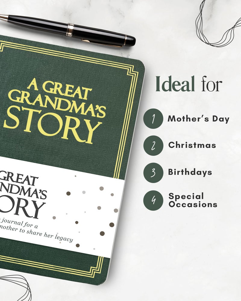 Coco & Lan Great Grandma's Life Story Journal (Hardcover): A Meaningful Keepsake for Great Grandma to Share Her Journey & Memories, Book Includes 250+ Prompts, Great Gifts for Mother's Day, Birthday & Christmas - Image 5