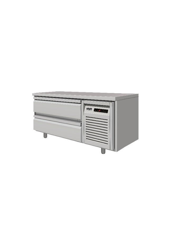 SOFIA REFRIGERATION ثلاجة تجارية تحت الطاولة من صوفيا، مبرد، طاولة علوية، 2 درج، ستانلس ستيل، سعة 155 لتر، منخفض الضوضاء، موفر للطاقة، ثلاجة مطبخ مطعم - Image 1