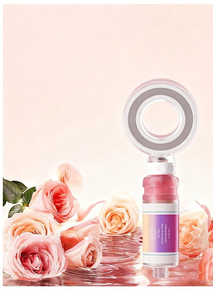HOMESTAR Rosa damascena Vitamin C Shower Filter : Aromatherapy Hard Water Softener Chlorine & Fluoride Shower Filter Easy Installation for Universal Output Showerhead for Healthier Skin & Hair - Image 5