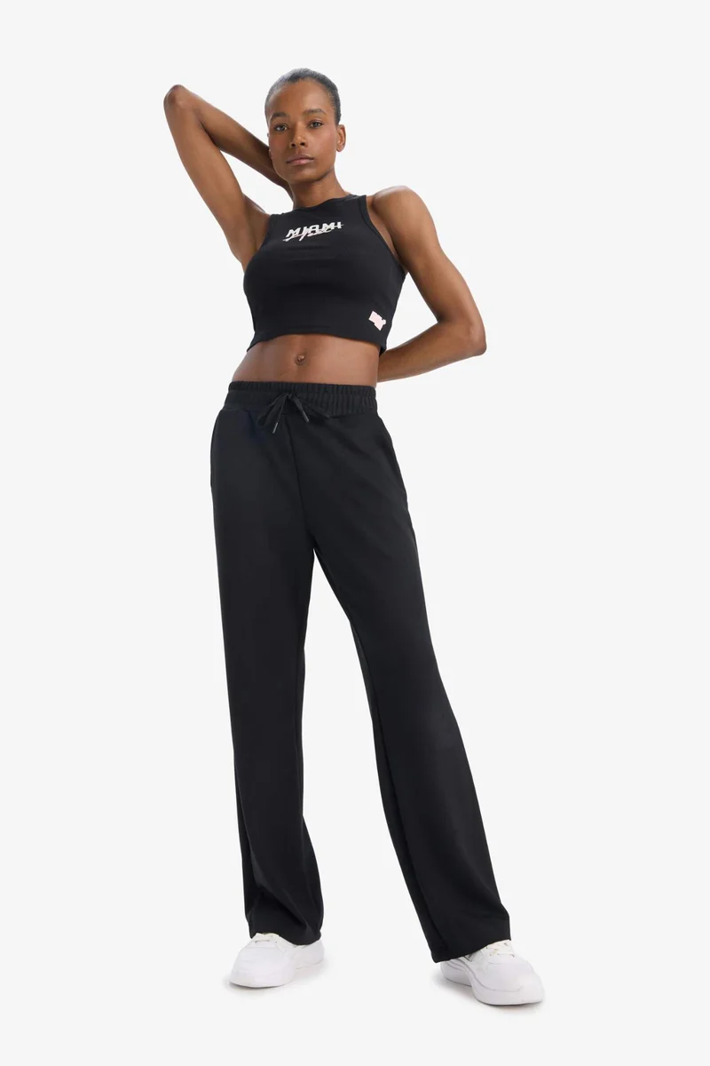 ديفاكتو DeFactoFit NBA Miami Heat Ribbed Camisole Sports Crop Top