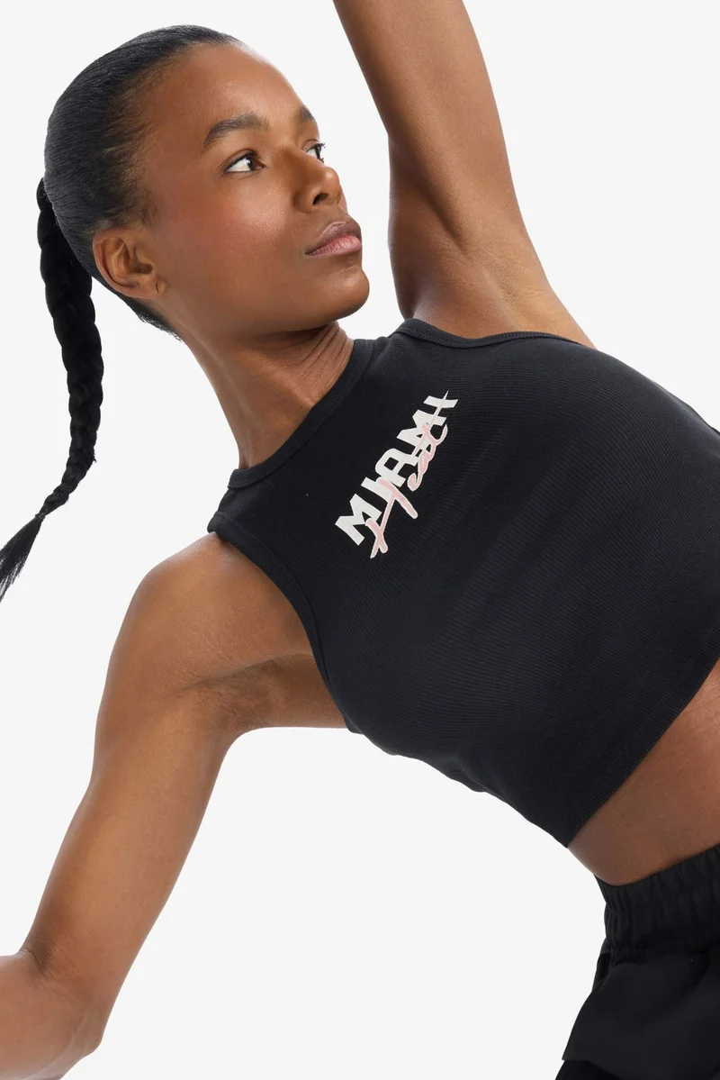 Defacto  DeFactoFit NBA Miami Heat Ribbed Camisole Sports Crop Top for Women | Best Price UAE