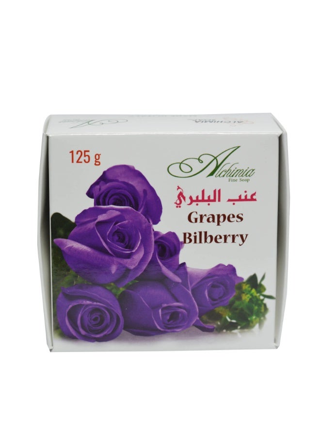 Alchimia Rose Soap Grapes & Bilberry 125G | Natural Italian Vegetable Soap for Soft & Radiant Skin |Enriched with antioxidant protection | Suitable for all skin types - Image 3