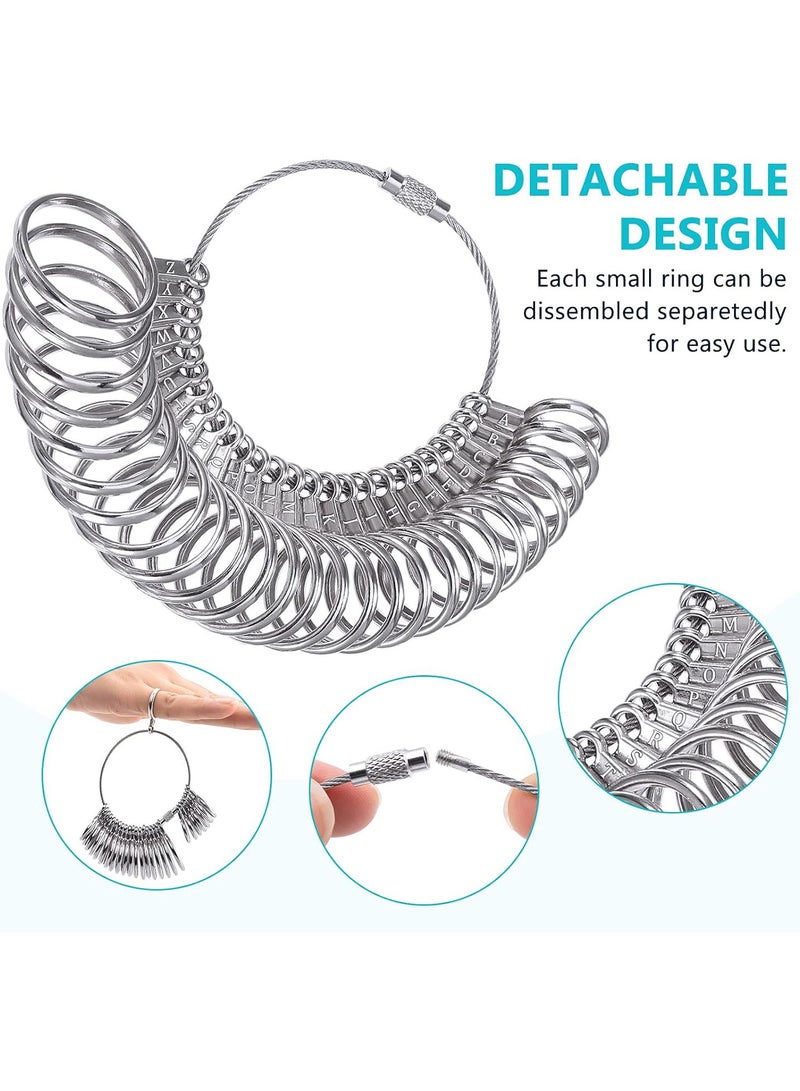 GGOOT UK Ring Sizer, Measurement Scales Kit Tools Finger Gauge Kit Jewellery Sizing Tools UK Sizes A-Z for Jewelry Making - Image 4