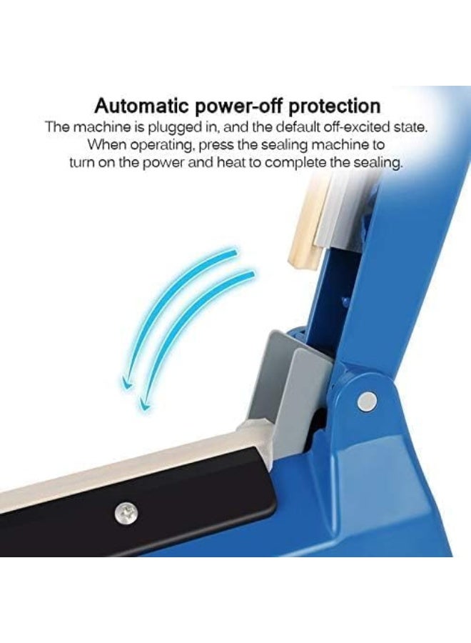 melfi Electric Impulse Heat Sealer Bag Sealing Machine With Extra Replaceable Element And Grip Ideal For Food Storage Packaging And Sealing Pe/Pp Bags 220-240V 400W 12Inch - Image 4