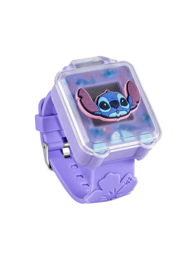 Disney Lilo &amp; Stitch Purple 3D Strap Purple Learning Watch - LAS4162
