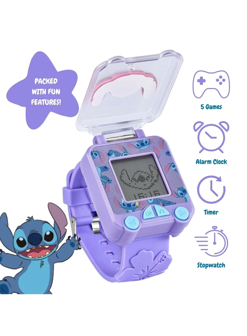 Disney  Lilo & Stitch Purple 3D Strap Purple Learning Watch - LAS4162 for Women | Best Price UAE