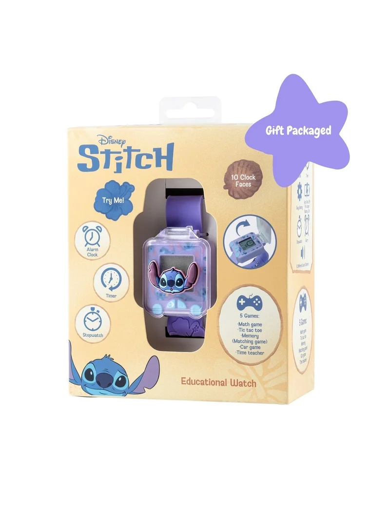Disney  Lilo & Stitch Purple 3D Strap Purple Learning Watch - LAS4162 for Women | Best Price UAE