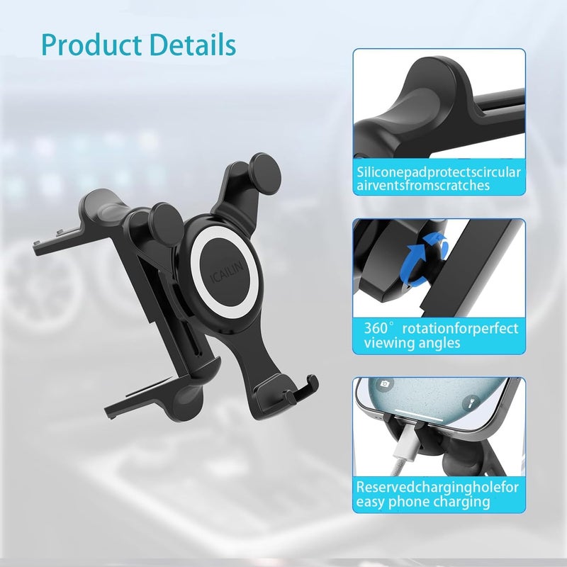 ICAILIN Car Phone Holder for Mercedes-Benz, Audi, Ford, Jeep, and Suzuki Models - Image 3