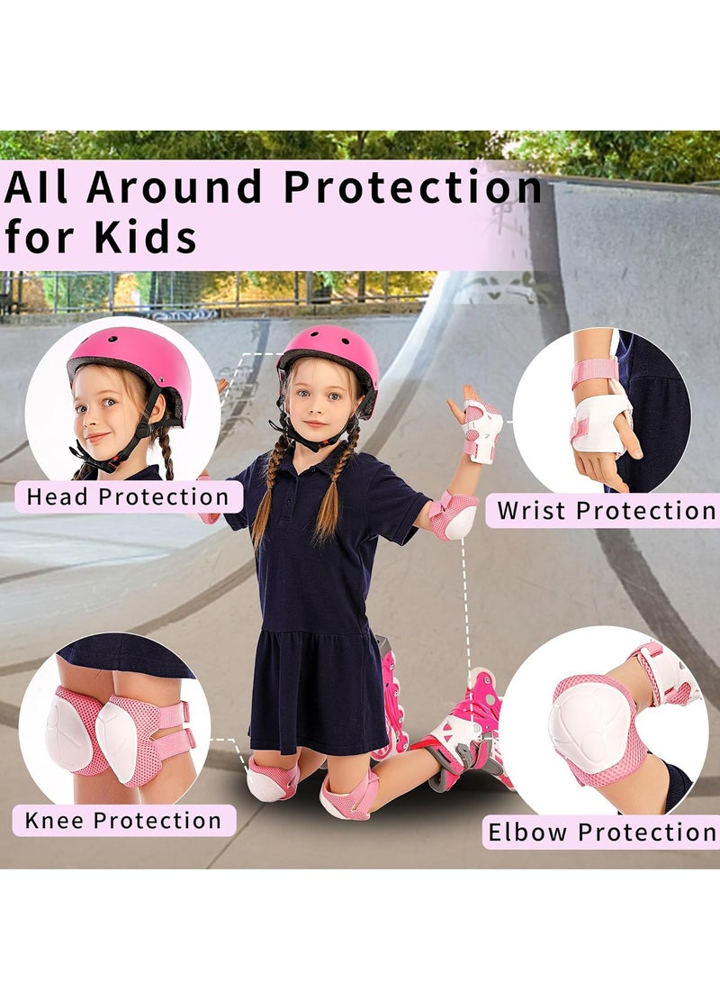 Kids Bike Helmet, Toddler Helmet for Ages 3-14, Skateboard Helmet Knee and Elbow Pads with Wrist Guards, Unisex, Multi-Sports, Skateboard, Bicycle, Scooter, Skating, Roller (Blue) - Image 2