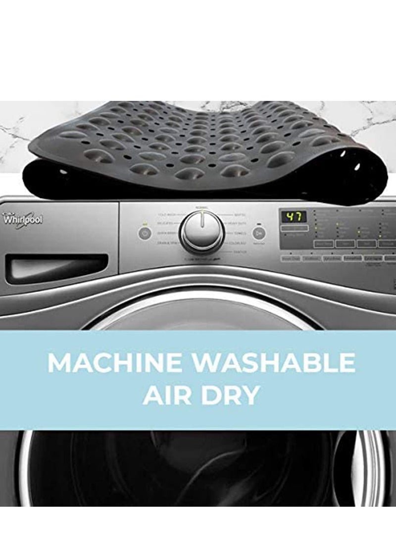 Y&D Non-Slip Bathtub and Shower Mat, with 200 Suction Cups, Anti-slip for Elderly & Kids Extra, Long Bathroom , Mats Mildew Resistant Machine Washable (Black, 100 x 40 cm) - Image 2