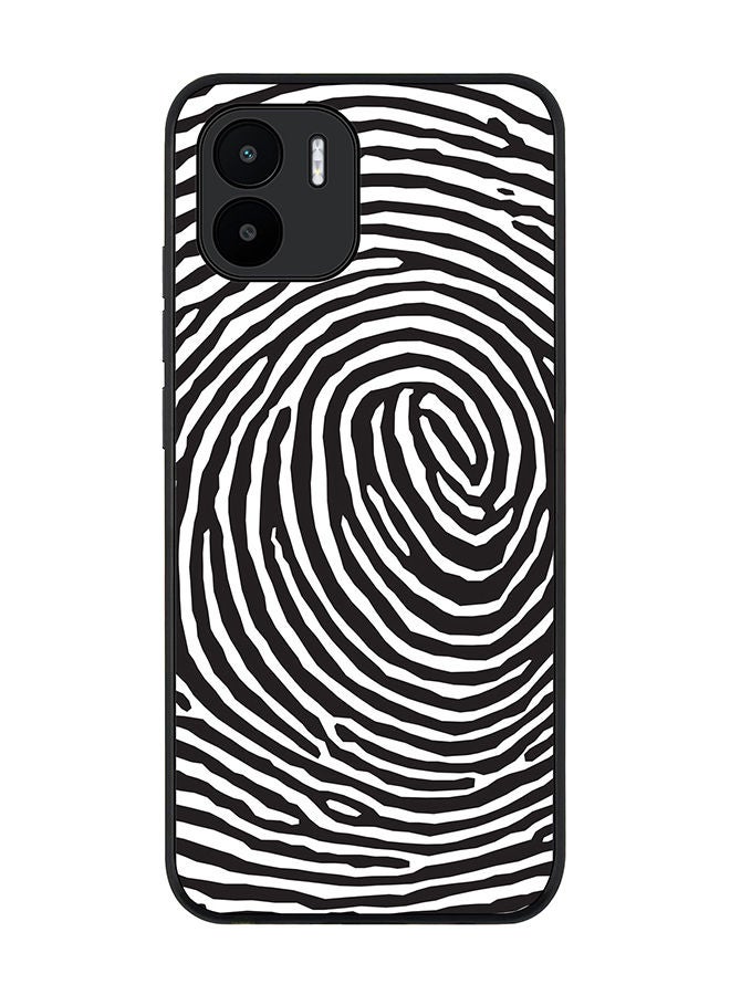 Stylizedd Rugged Black edge case for Xiaomi Redmi A2 / Xiaomi Redmi A1 Slim fit Soft Case Flexible Rubber Edges Anti Drop TPU Gel Thin Cover - Finger Prints - Image 1